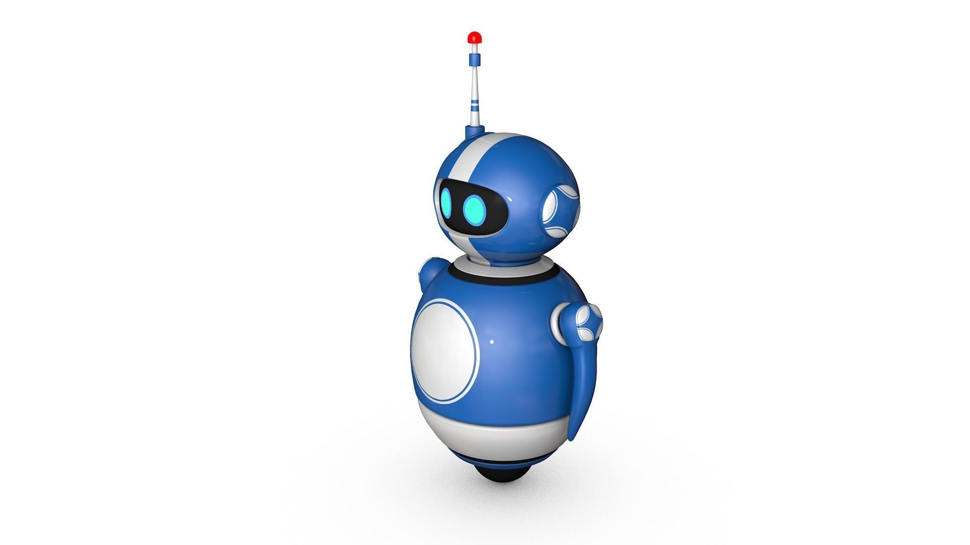 Robot with Rig 3D model_7