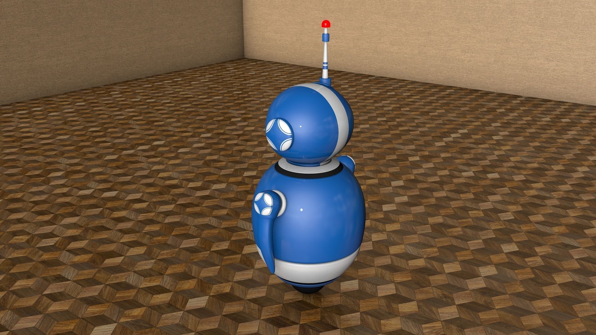 Robot with Rig 3D model_1