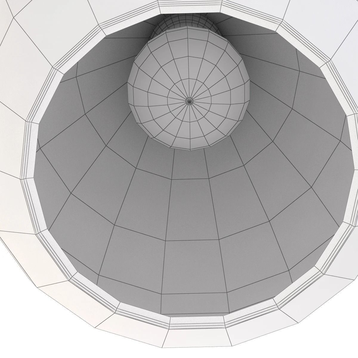 Petite Wood Drop Pendant Light 3D model_7