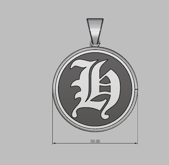Old London Pendant H 3D print model_1