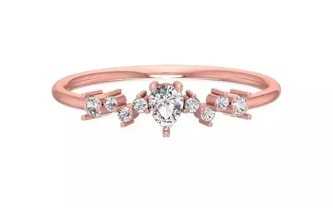 Solitaire Women Band Ring