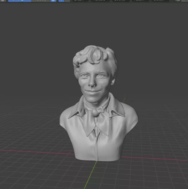 Amelia Earhart 3D print model_13