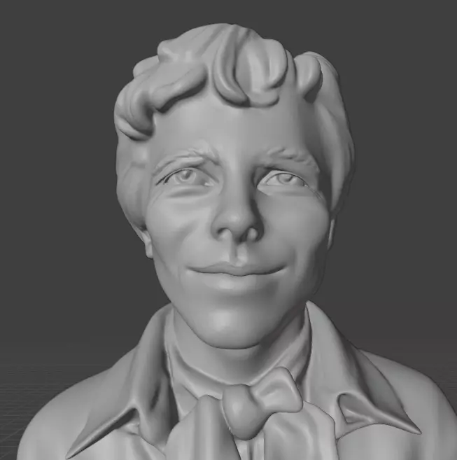 Amelia Earhart 3D print model_1
