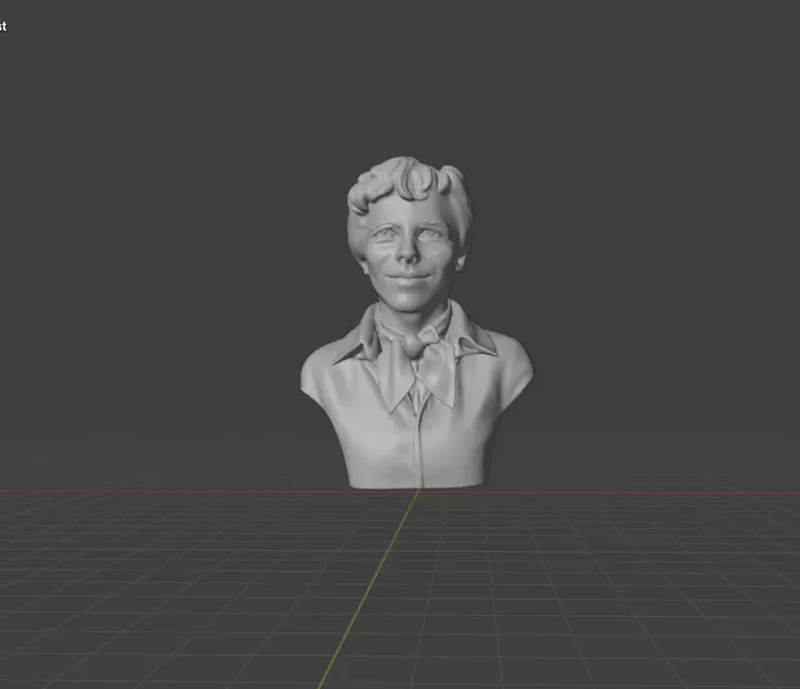 Amelia Earhart 3D print model_0