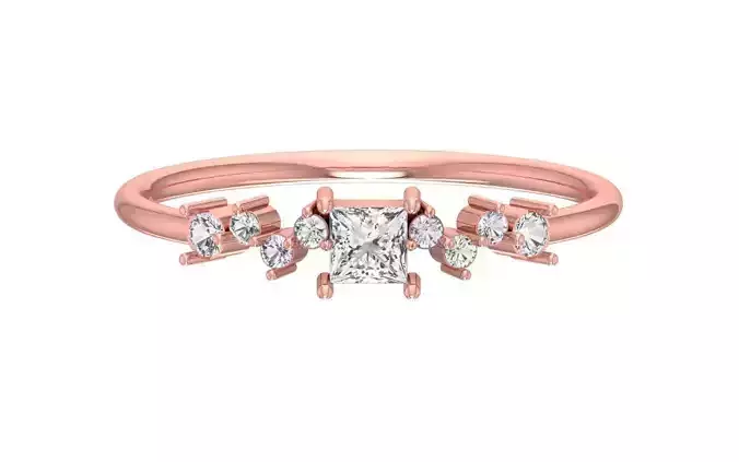 Solitaire Women Band Ring