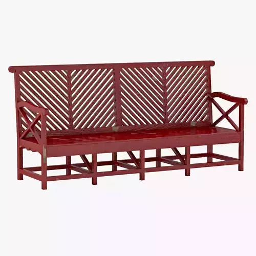 Outdoor Garden Bench Red