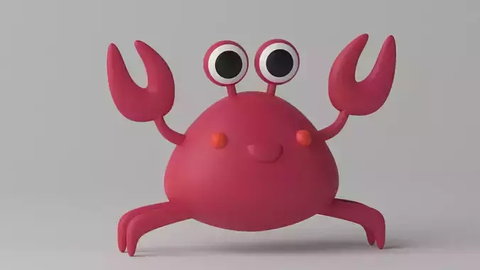 Cartoon Cute Little Crab