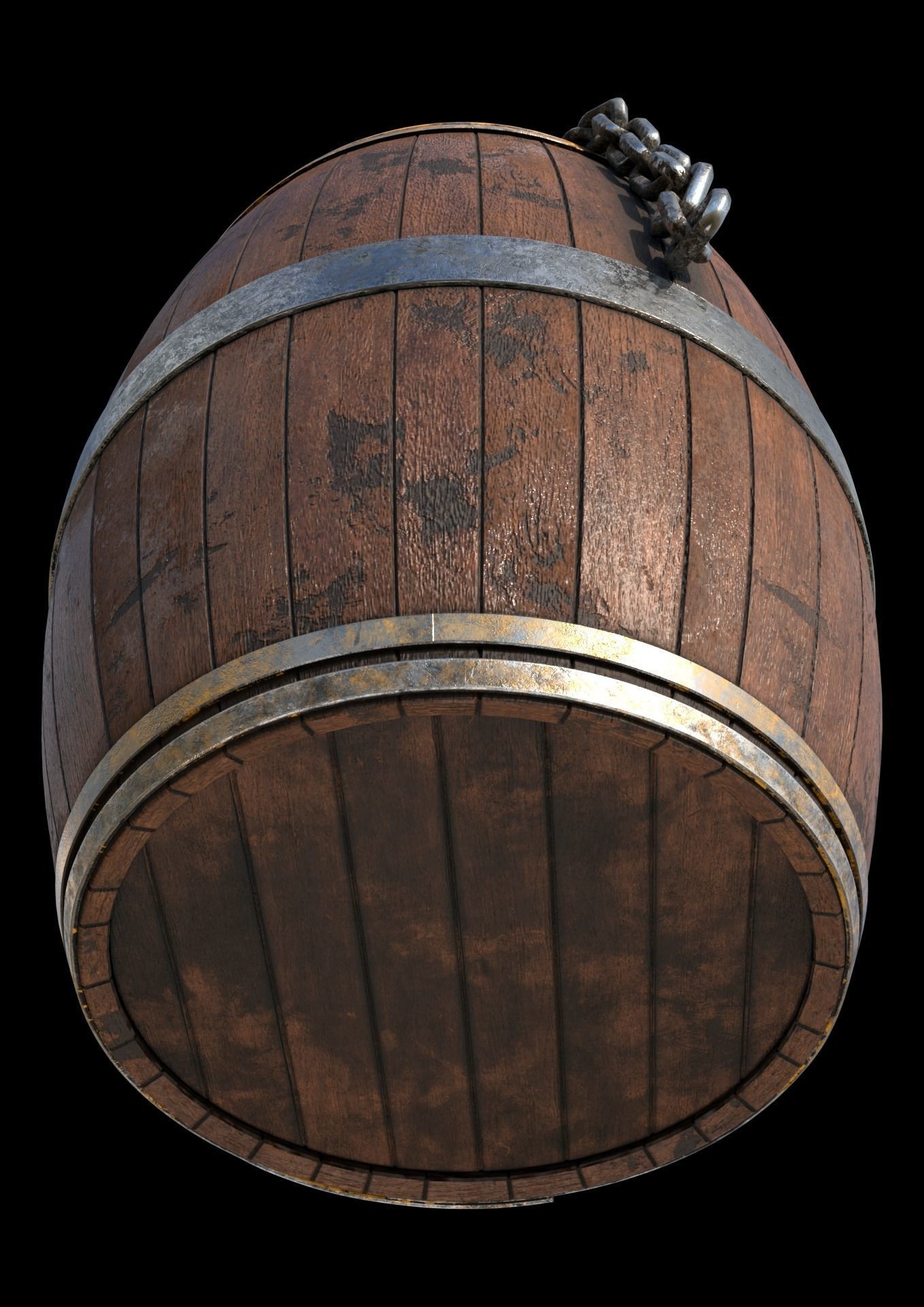 barrel po Low-poly 3D model_3