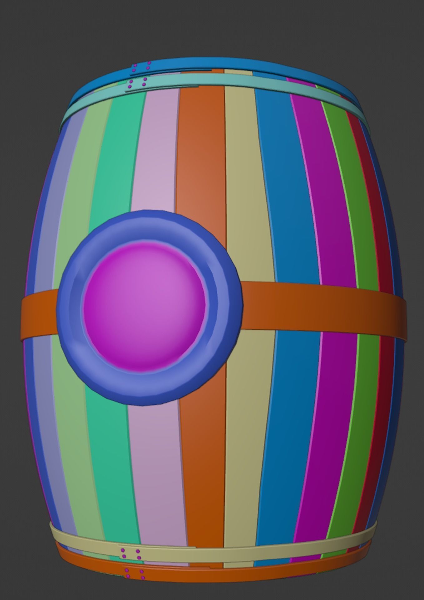 barrel po Low-poly 3D model_6