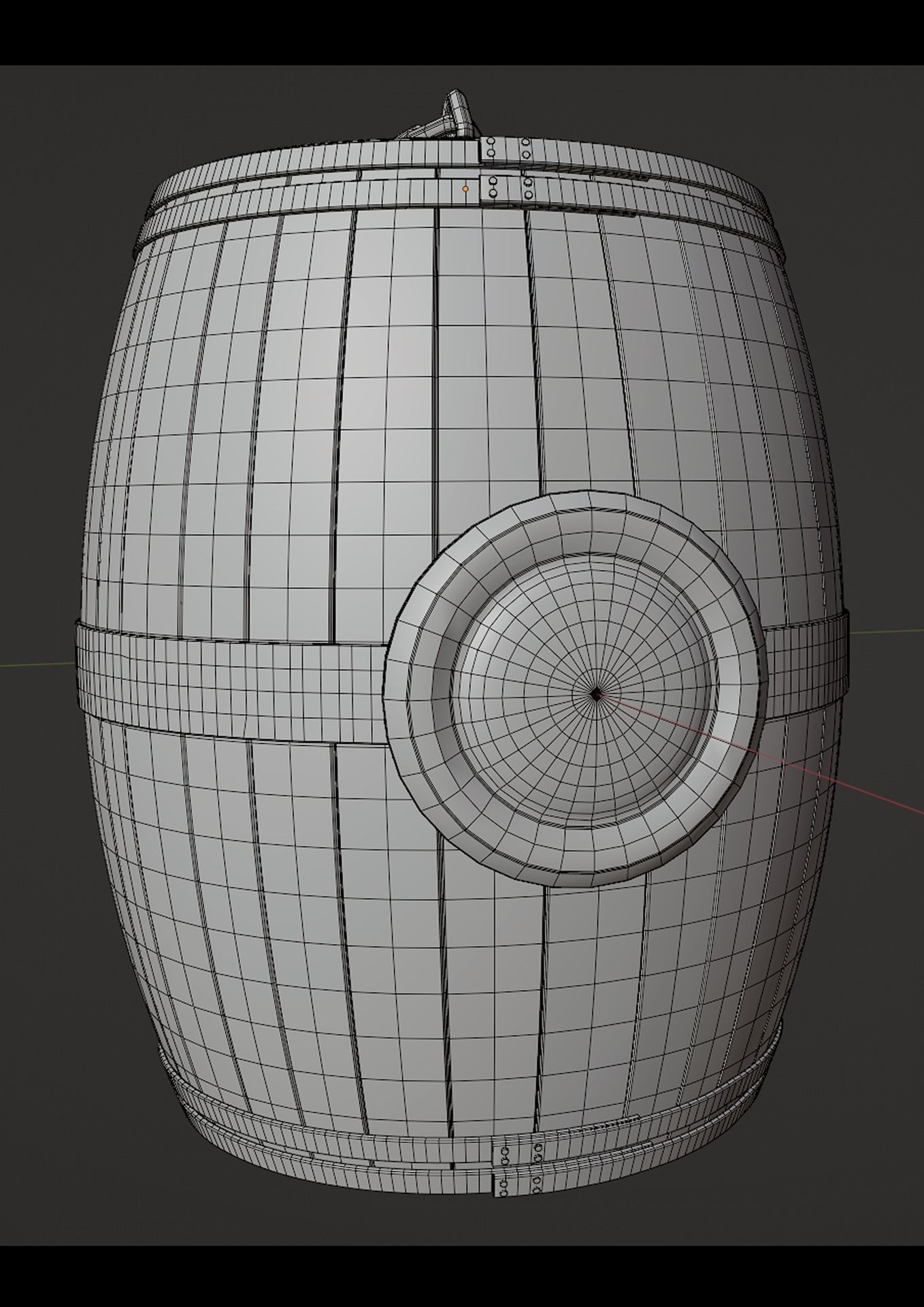 barrel po Low-poly 3D model_12