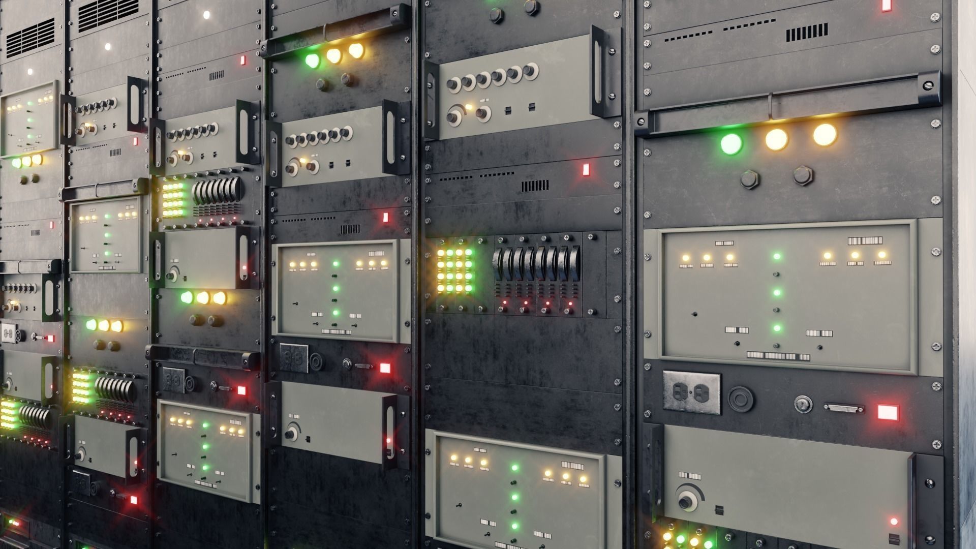 Server Rack 3D model Low-poly 3D model_18