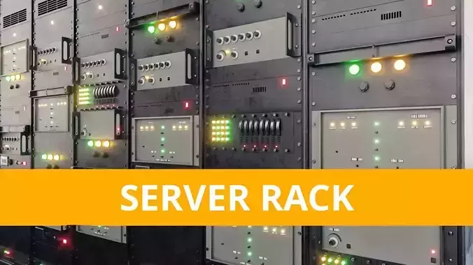 Server Rack 3D model Low-poly 3D model
