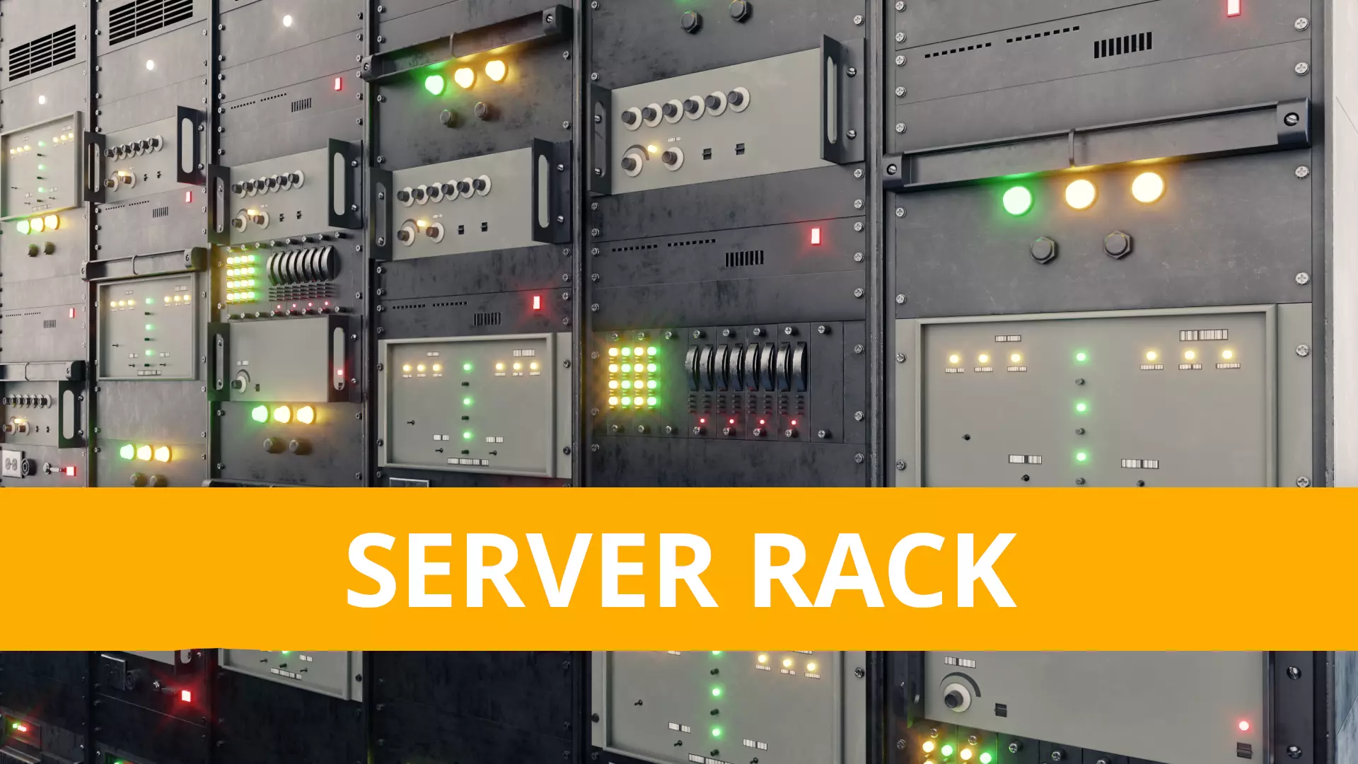 Server Rack 3D model Low-poly 3D model_0