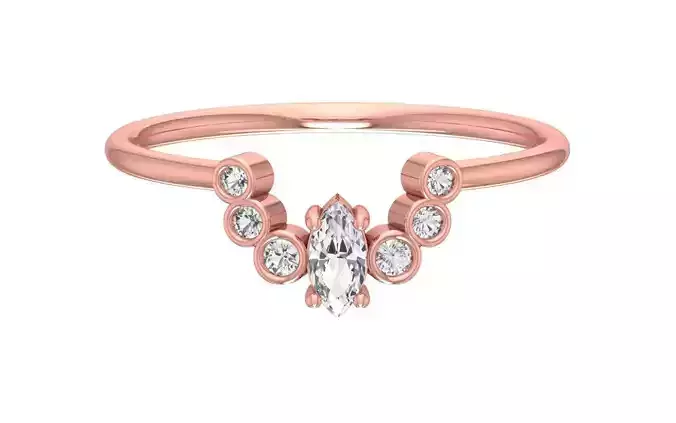 Solitaire Women Band Ring