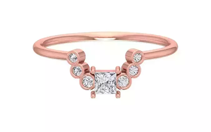 Solitaire Women Band Ring