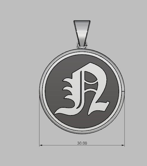 Old London Pendant N 3D print model_1