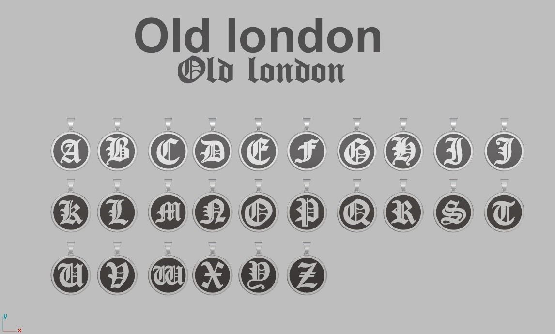 Old London Pendant N 3D print model_4