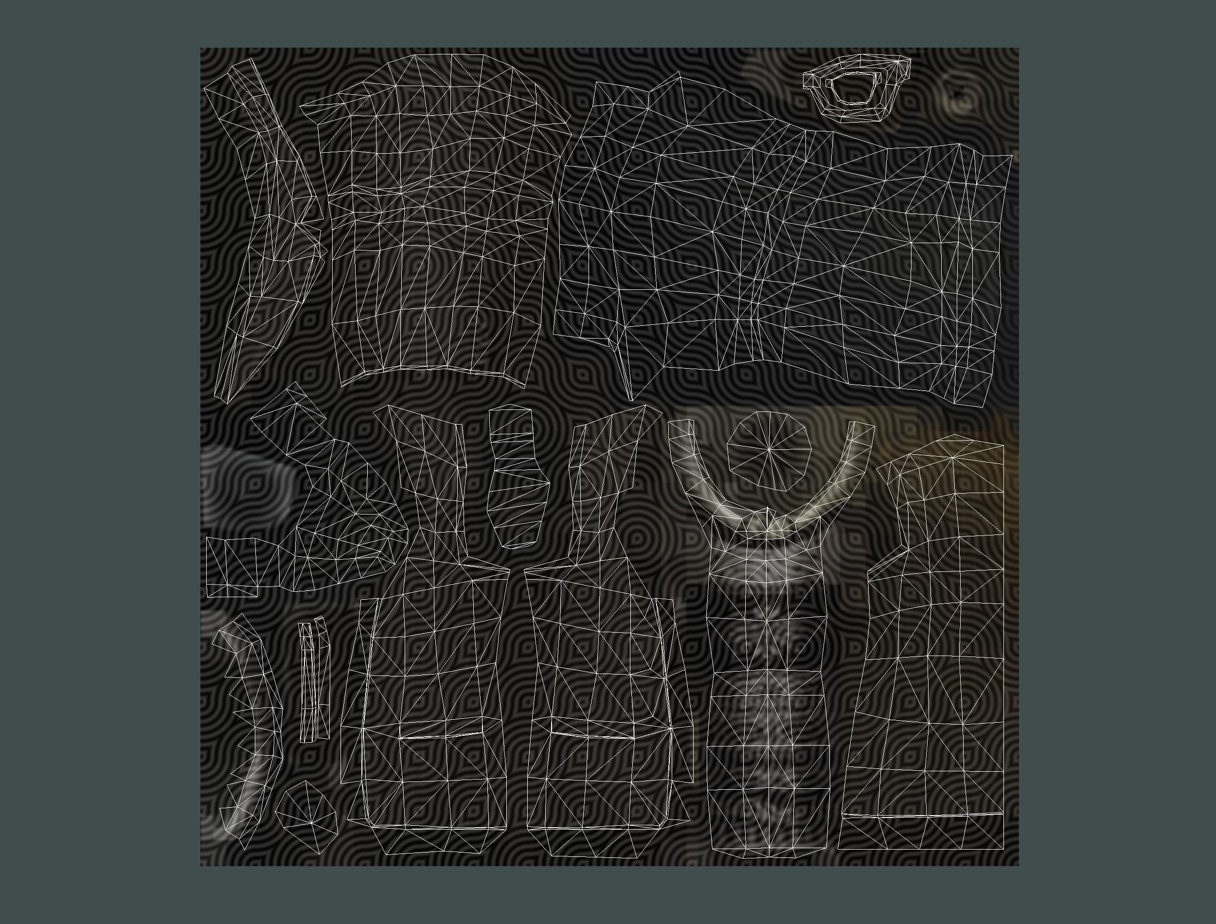 Old Man Professor Sweater Jacket Glasses Low-poly 3D model_18