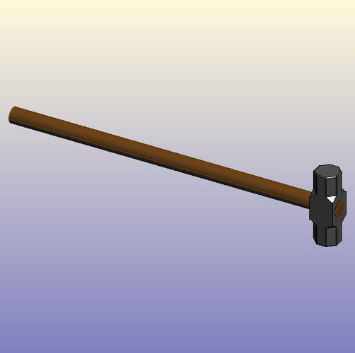 Sledgehammer tube with hole in it Free 3D model