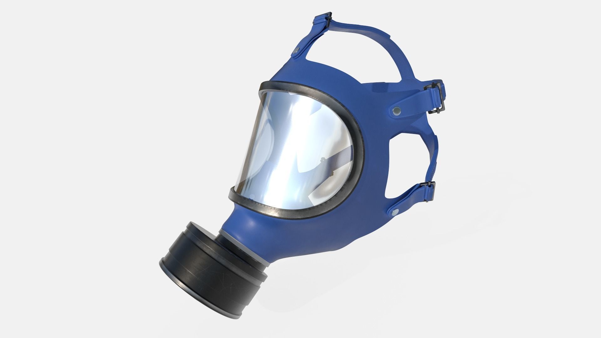 Gasmask gas mask Low-poly 3D model_3