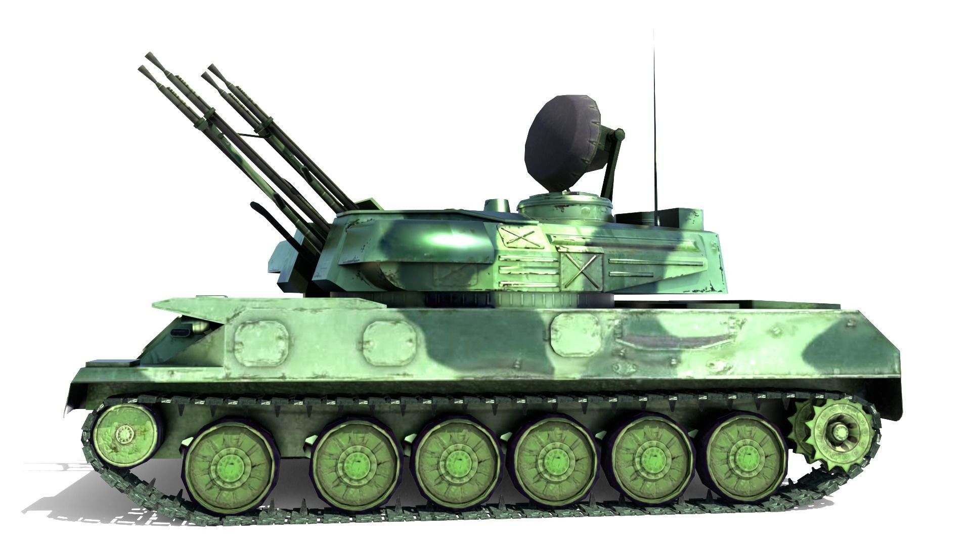 ZSU 23-4 Shilka Low-poly 3D model_11
