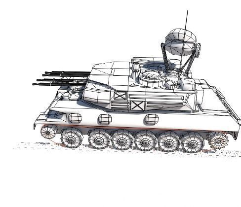 ZSU 23-4 Shilka Low-poly 3D model_13