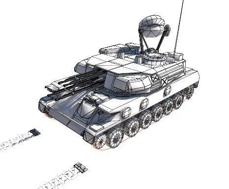 ZSU 23-4 Shilka Low-poly 3D model_15