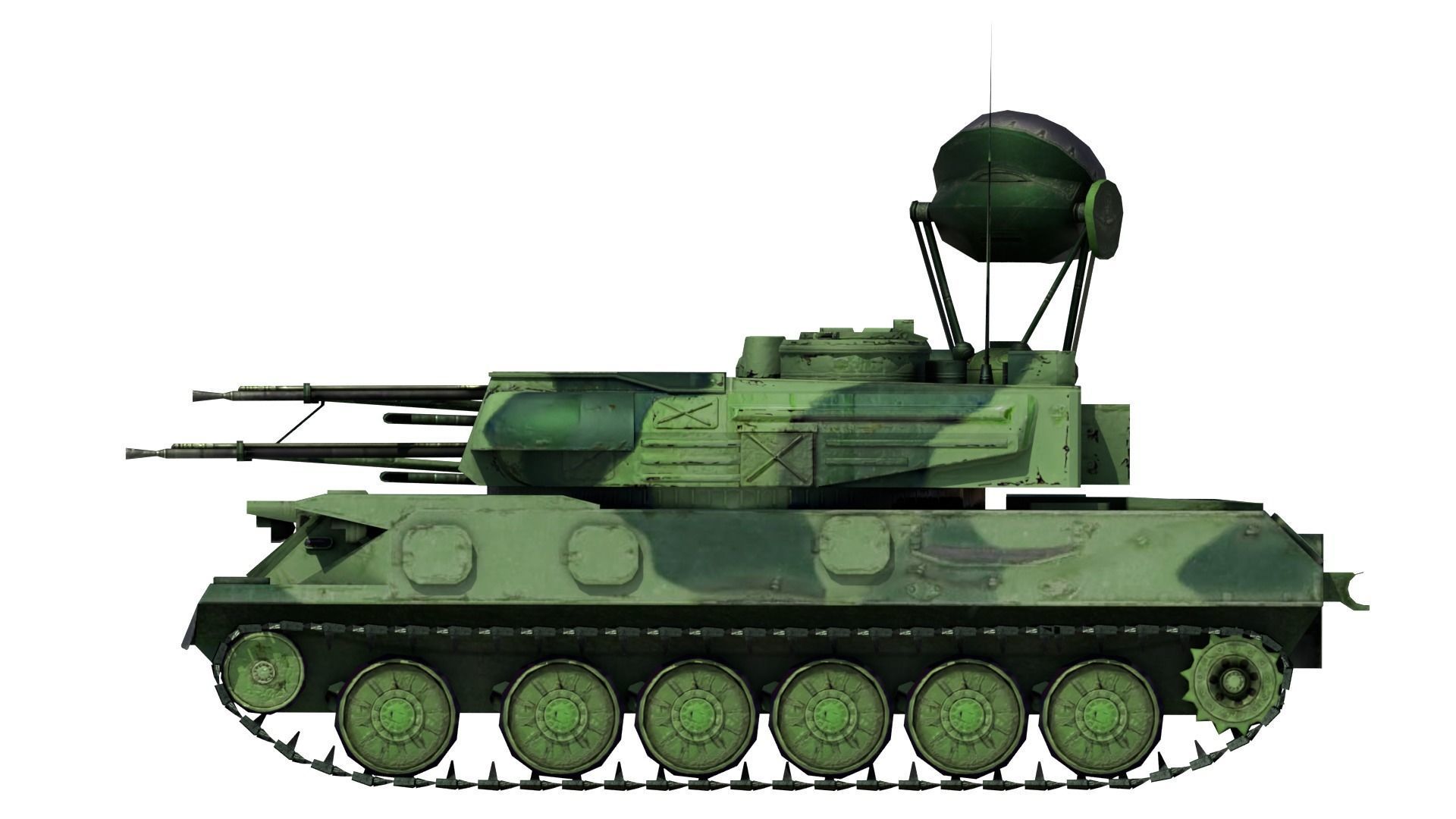 ZSU 23-4 Shilka Low-poly 3D model_4