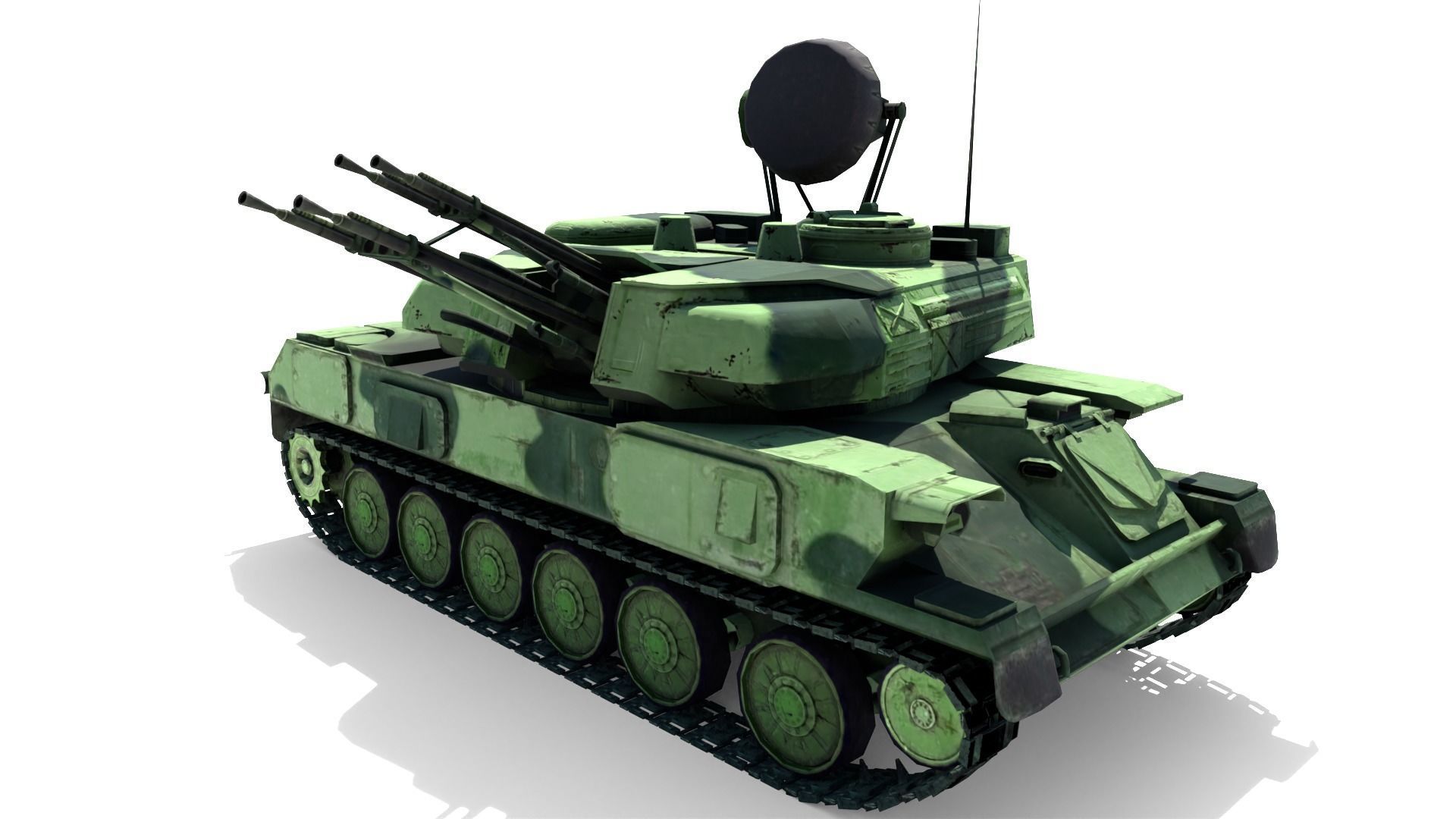 ZSU 23-4 Shilka Low-poly 3D model_3