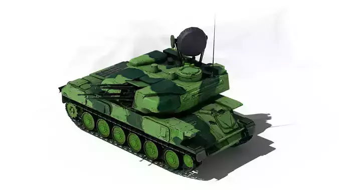 ZSU 23-4 Shilka Low-poly 3D model
