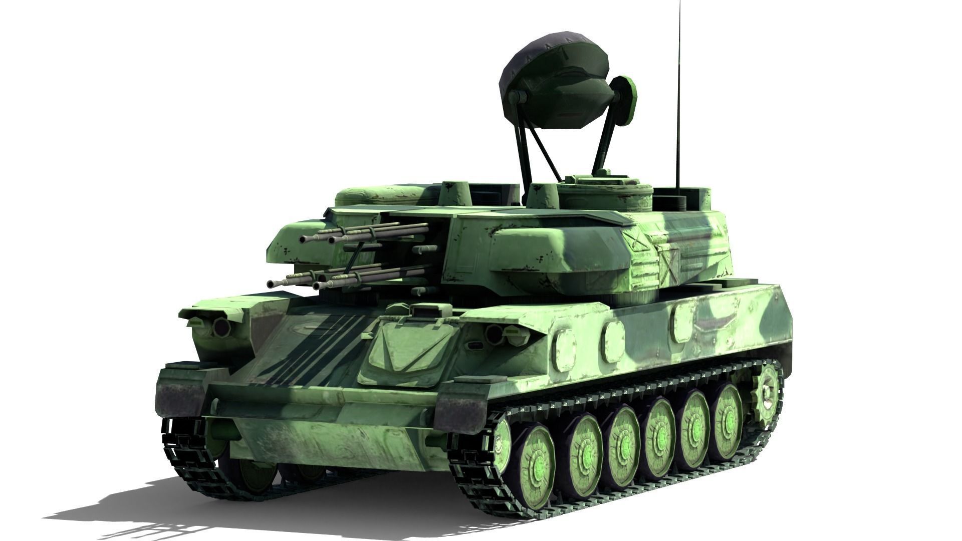 ZSU 23-4 Shilka Low-poly 3D model_9