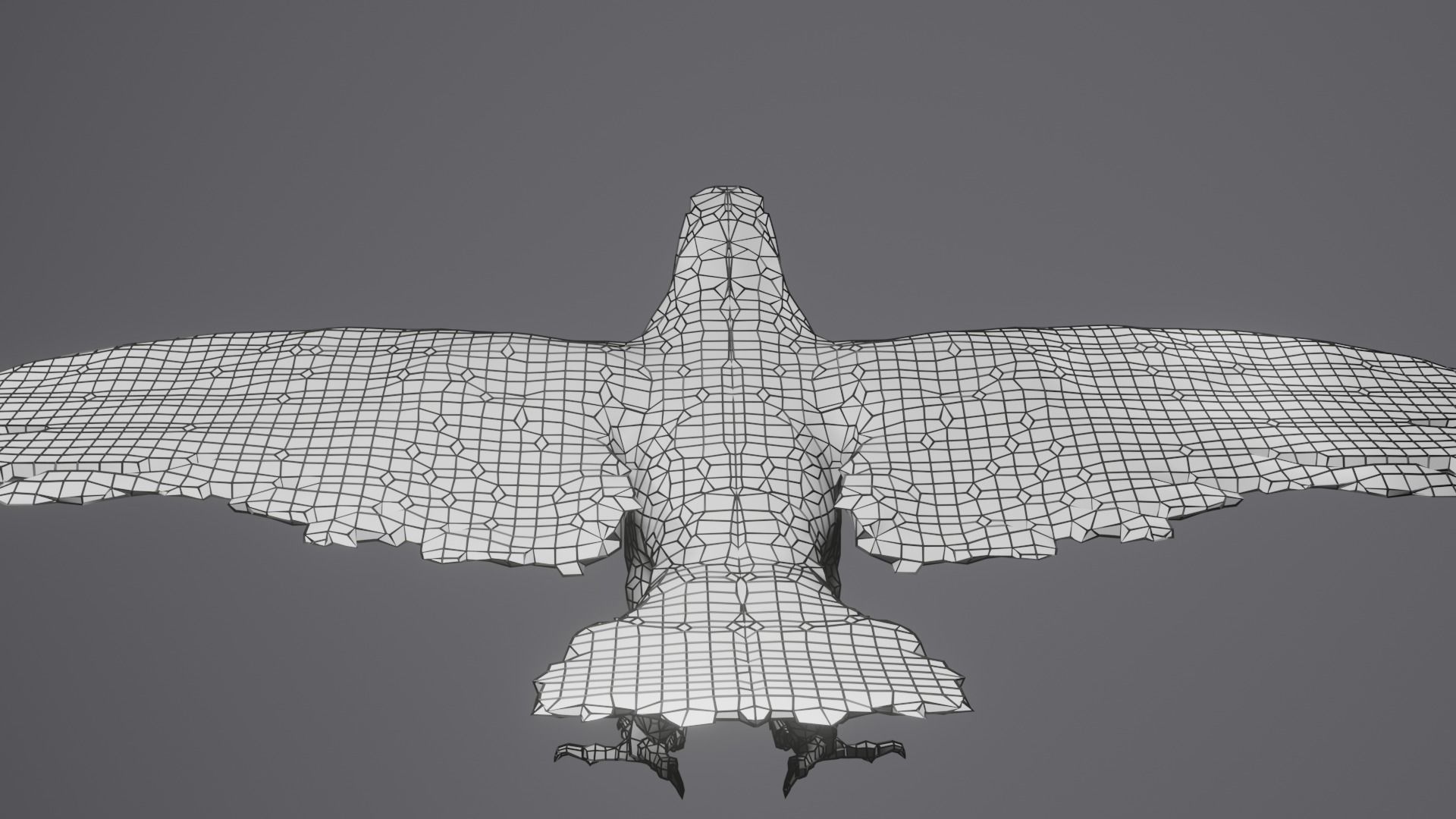 Golden Eagle Low Polly Low-poly 3D model_17
