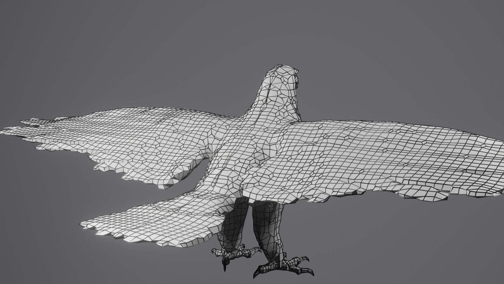 Golden Eagle Low Polly Low-poly 3D model_18