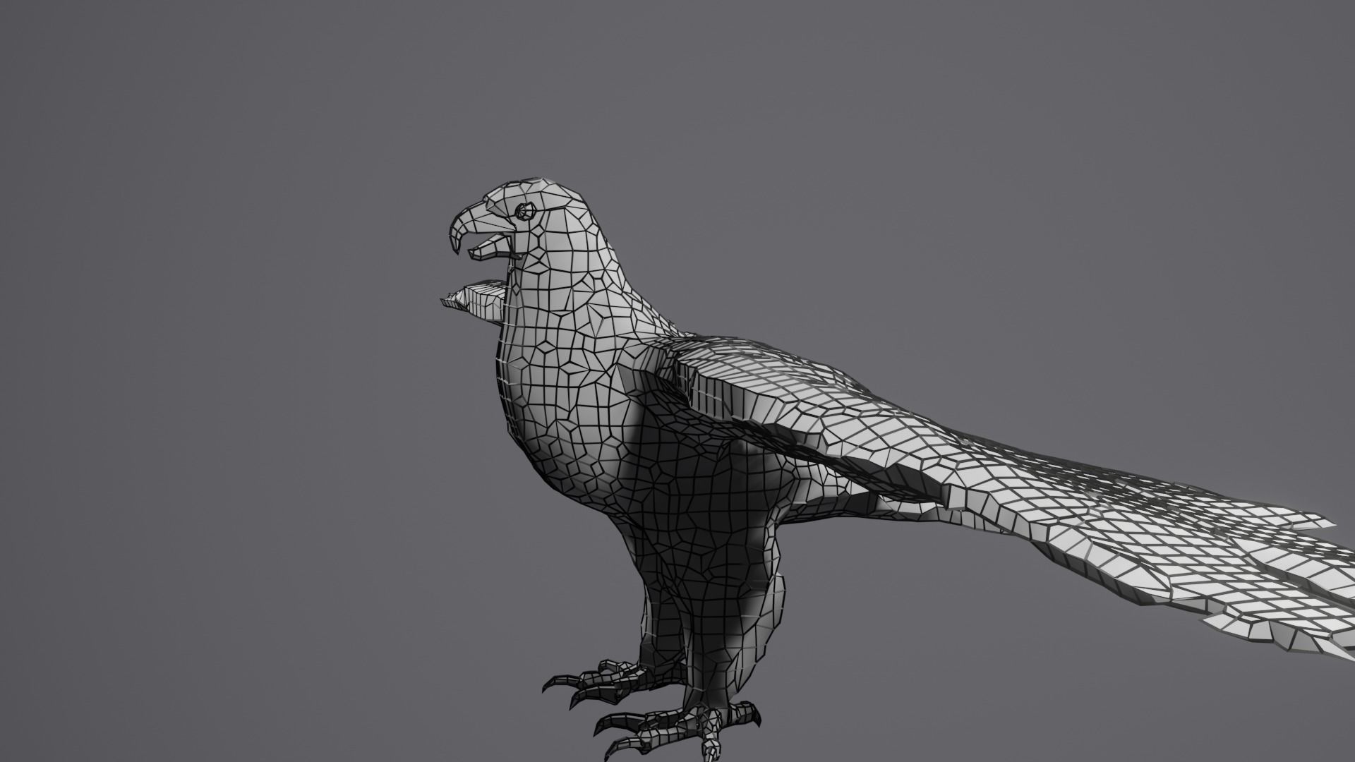 Golden Eagle Low Polly Low-poly 3D model_14