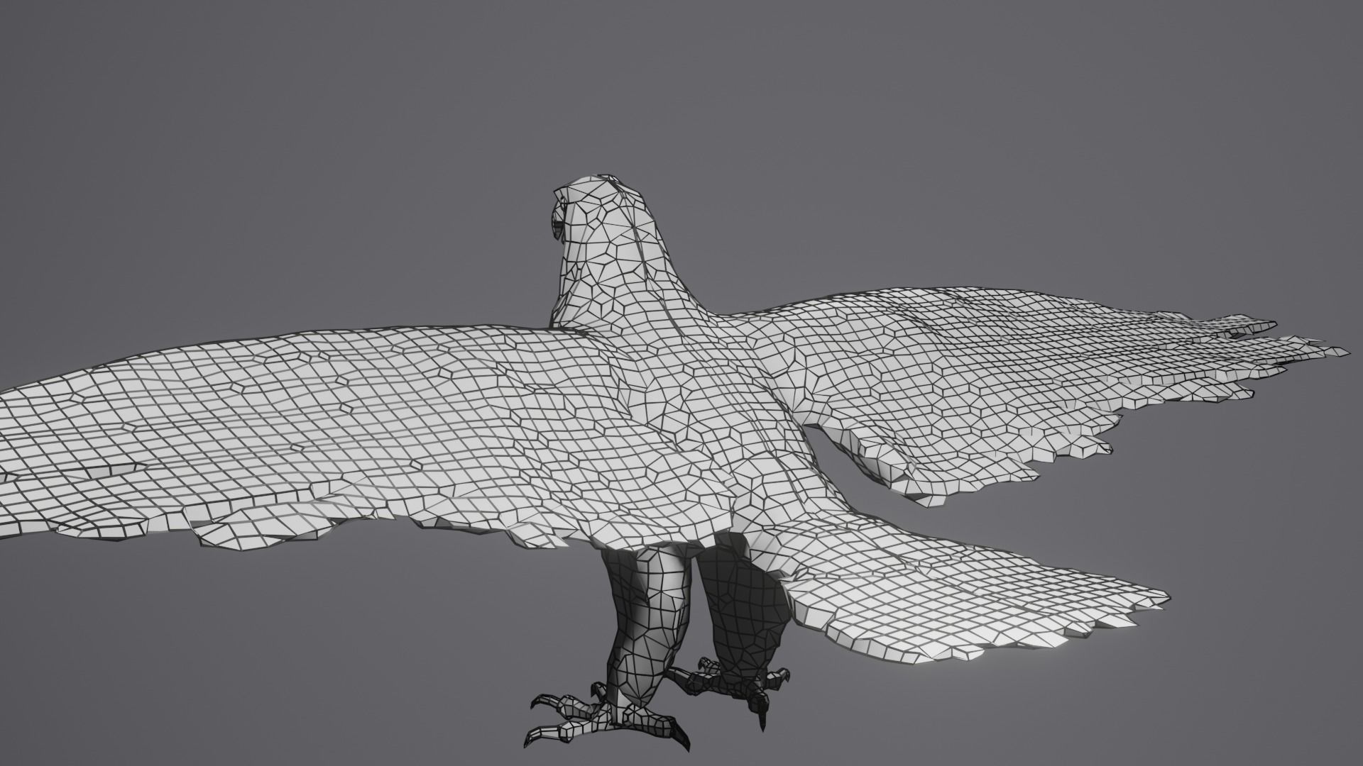 Golden Eagle Low Polly Low-poly 3D model_16