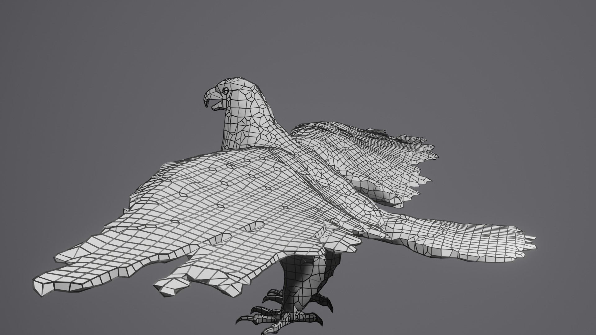 Golden Eagle Low Polly Low-poly 3D model_15