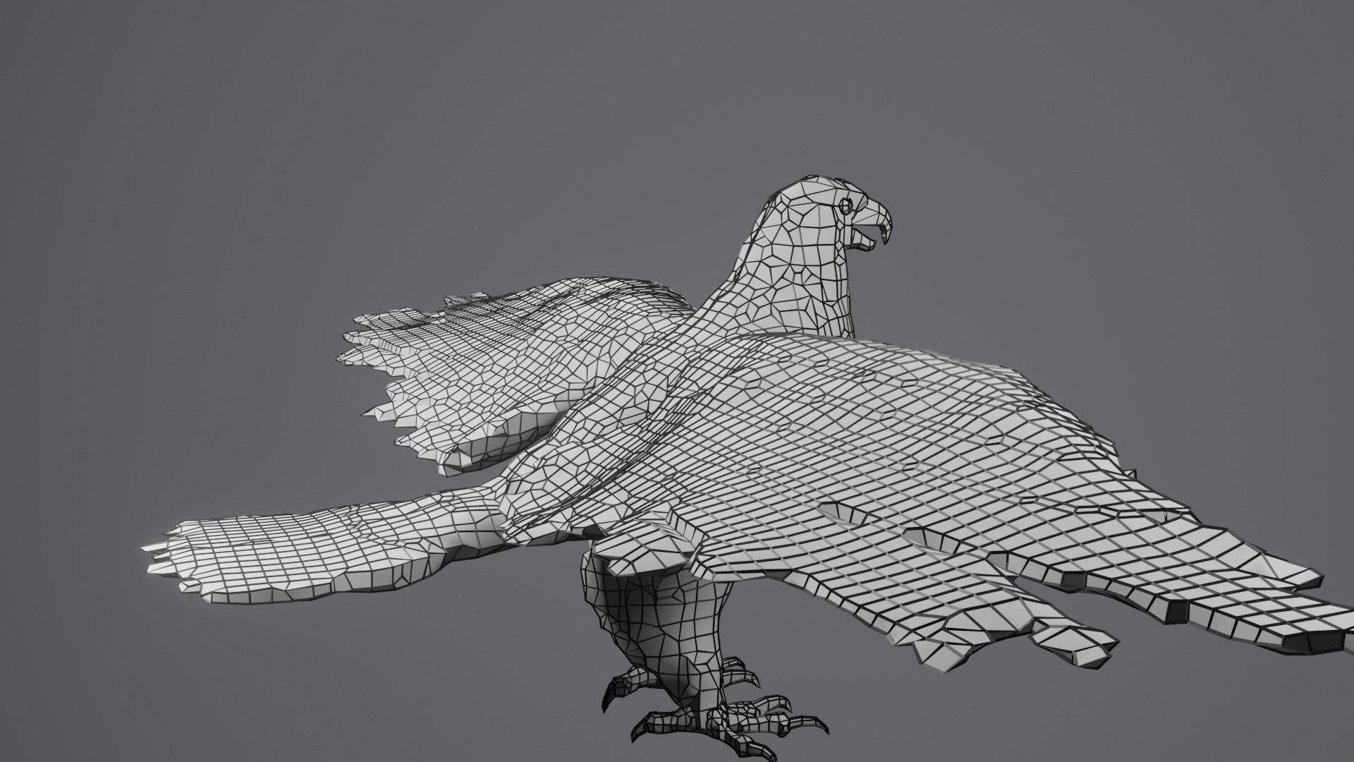 Golden Eagle Low Polly Low-poly 3D model_9