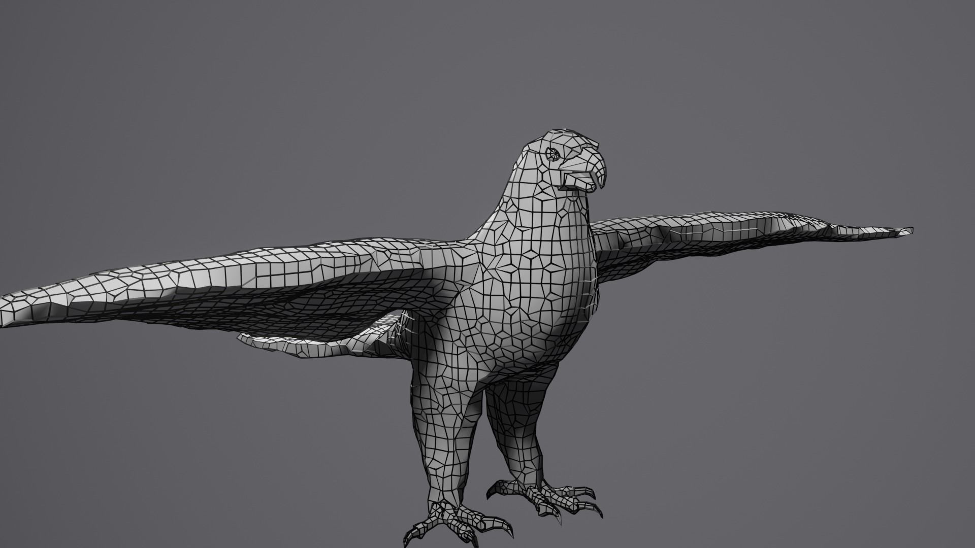 Golden Eagle Low Polly Low-poly 3D model_11