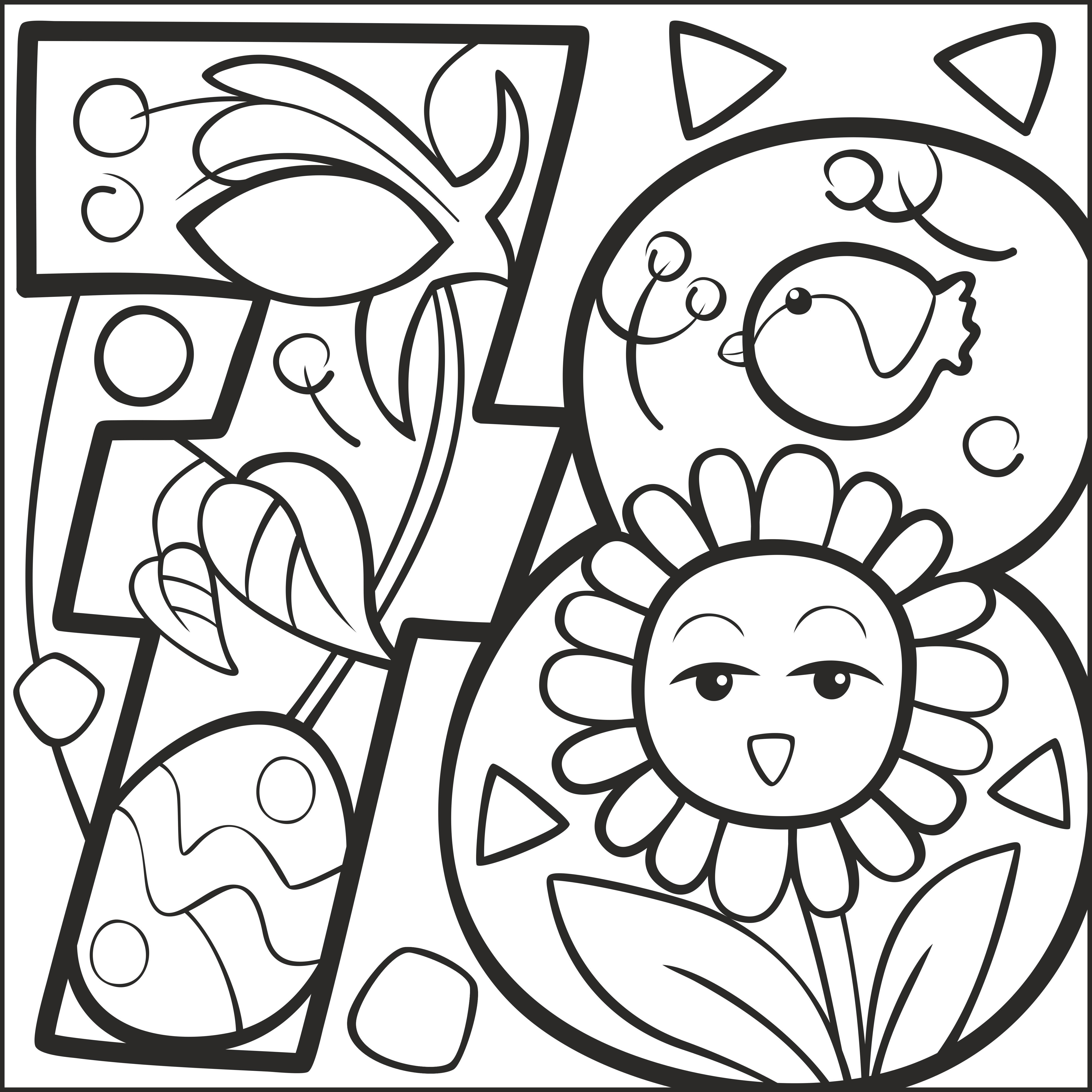 Cartoon 3D illustration Number 7 8 Bird Flower Low-poly 3D model_23