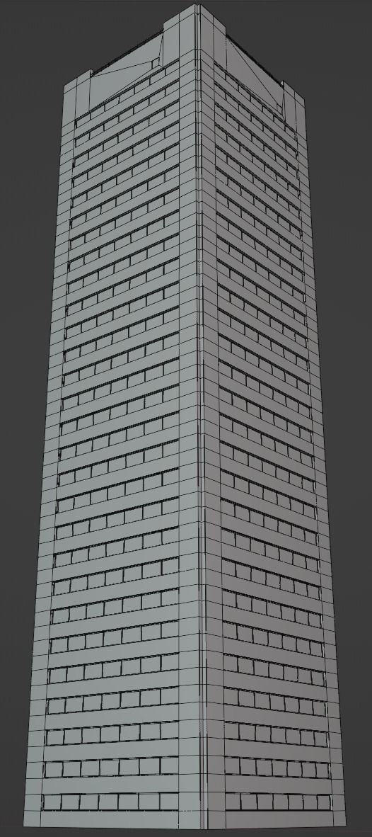 Background Building Pack Low-poly 3D model_32