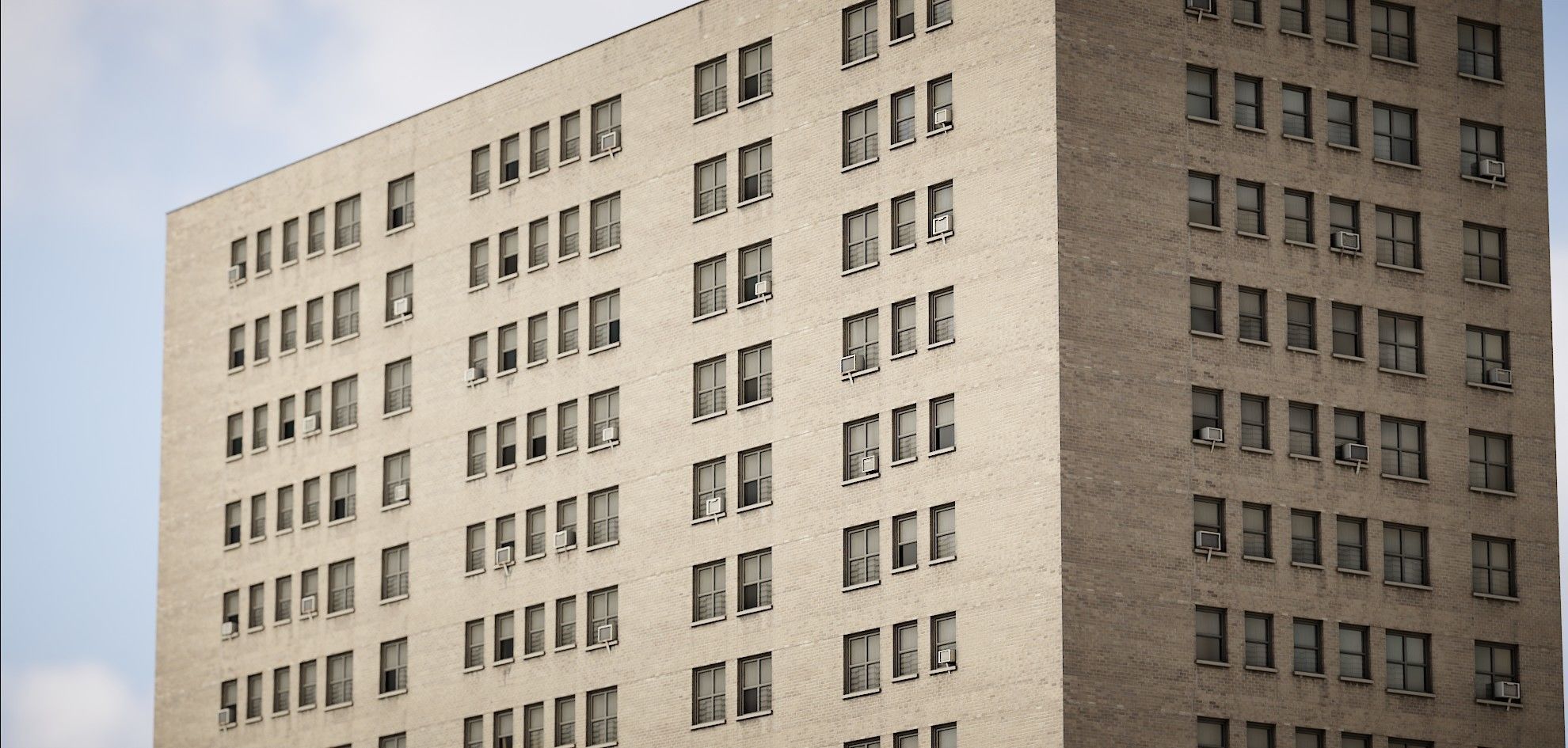 Background Building Pack Low-poly 3D model_11