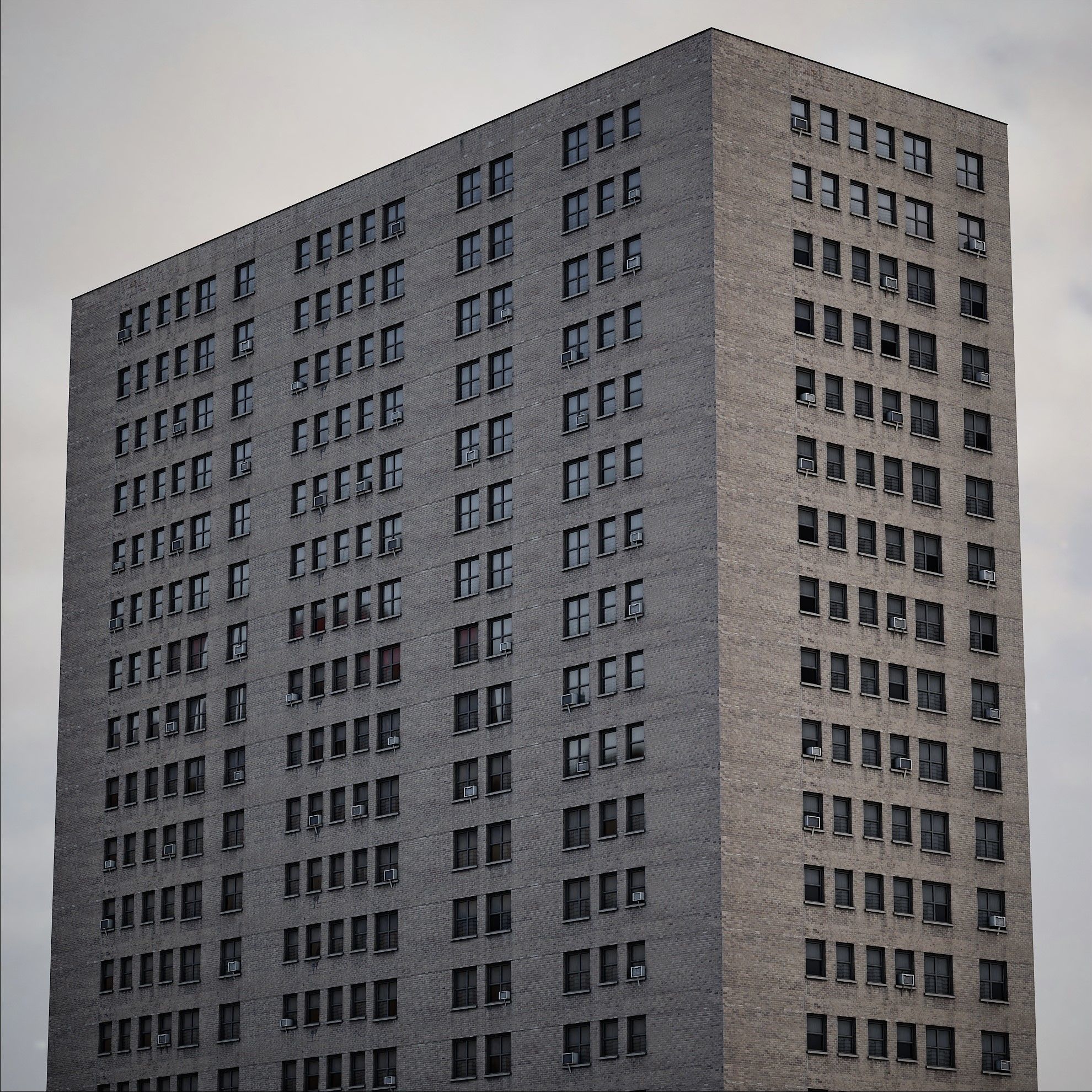 Background Building Pack Low-poly 3D model_20