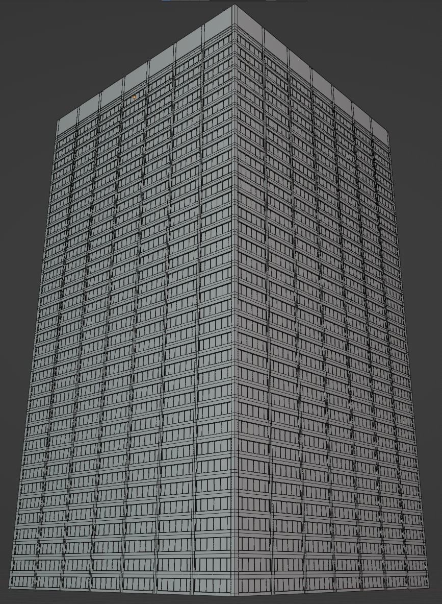 Background Building Pack Low-poly 3D model_24