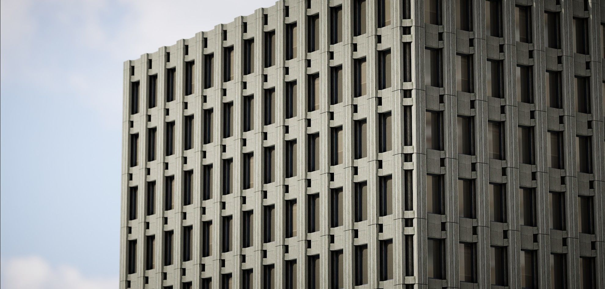 Background Building Pack Low-poly 3D model_8