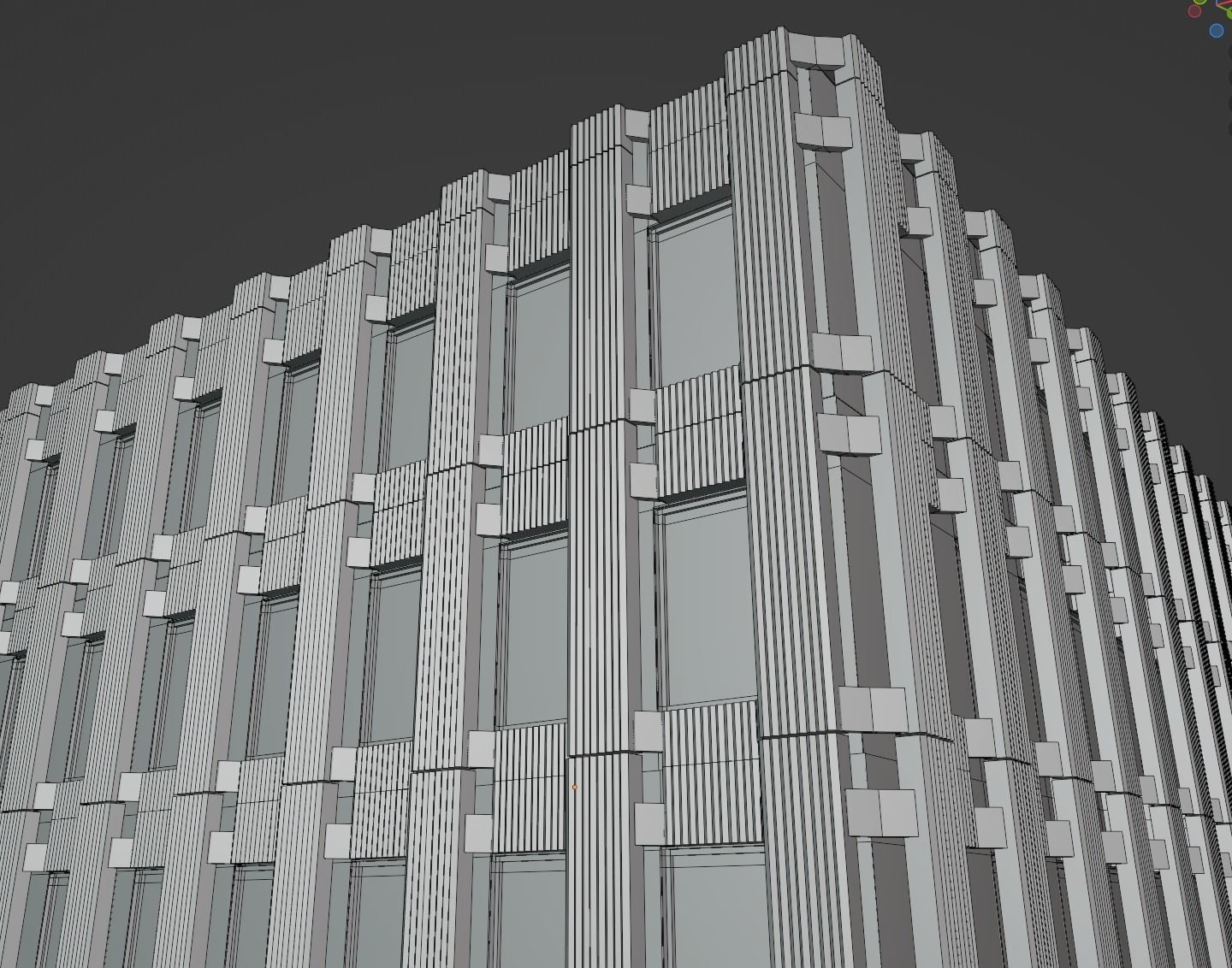 Background Building Pack Low-poly 3D model_25