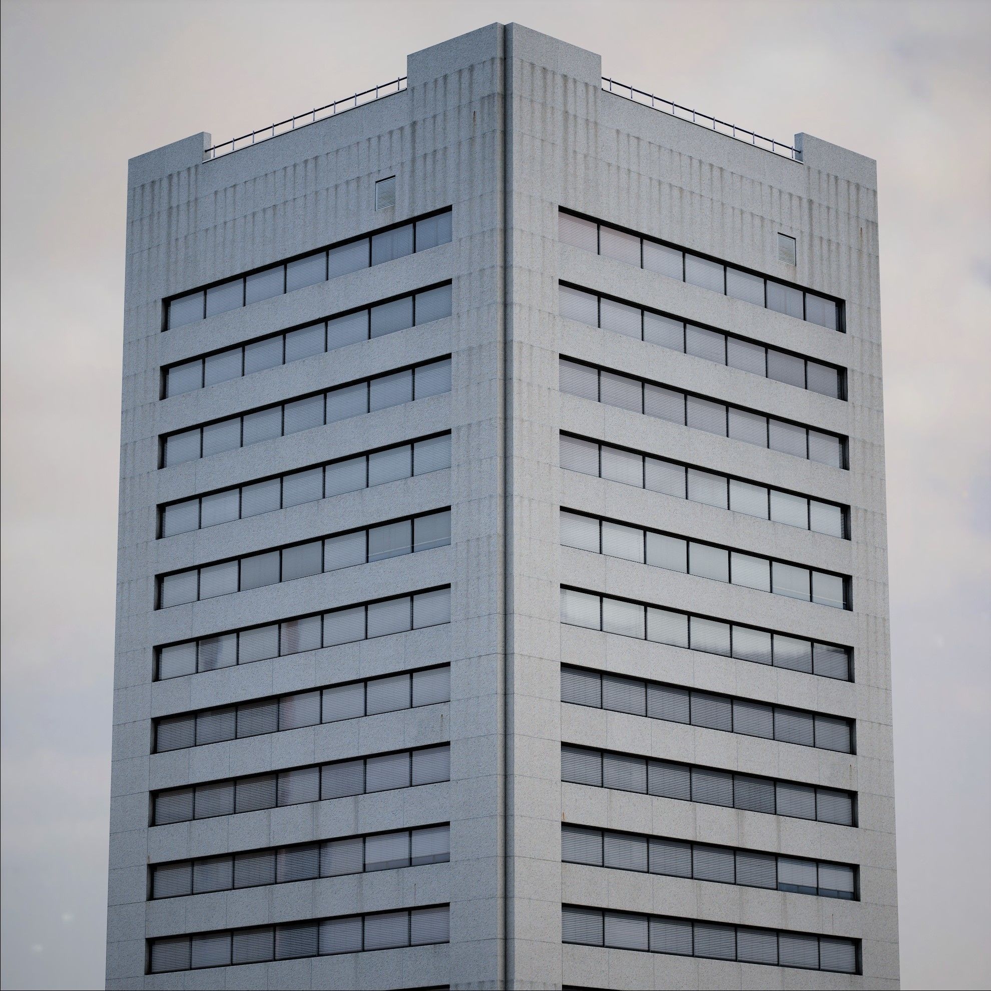 Background Building Pack Low-poly 3D model_15