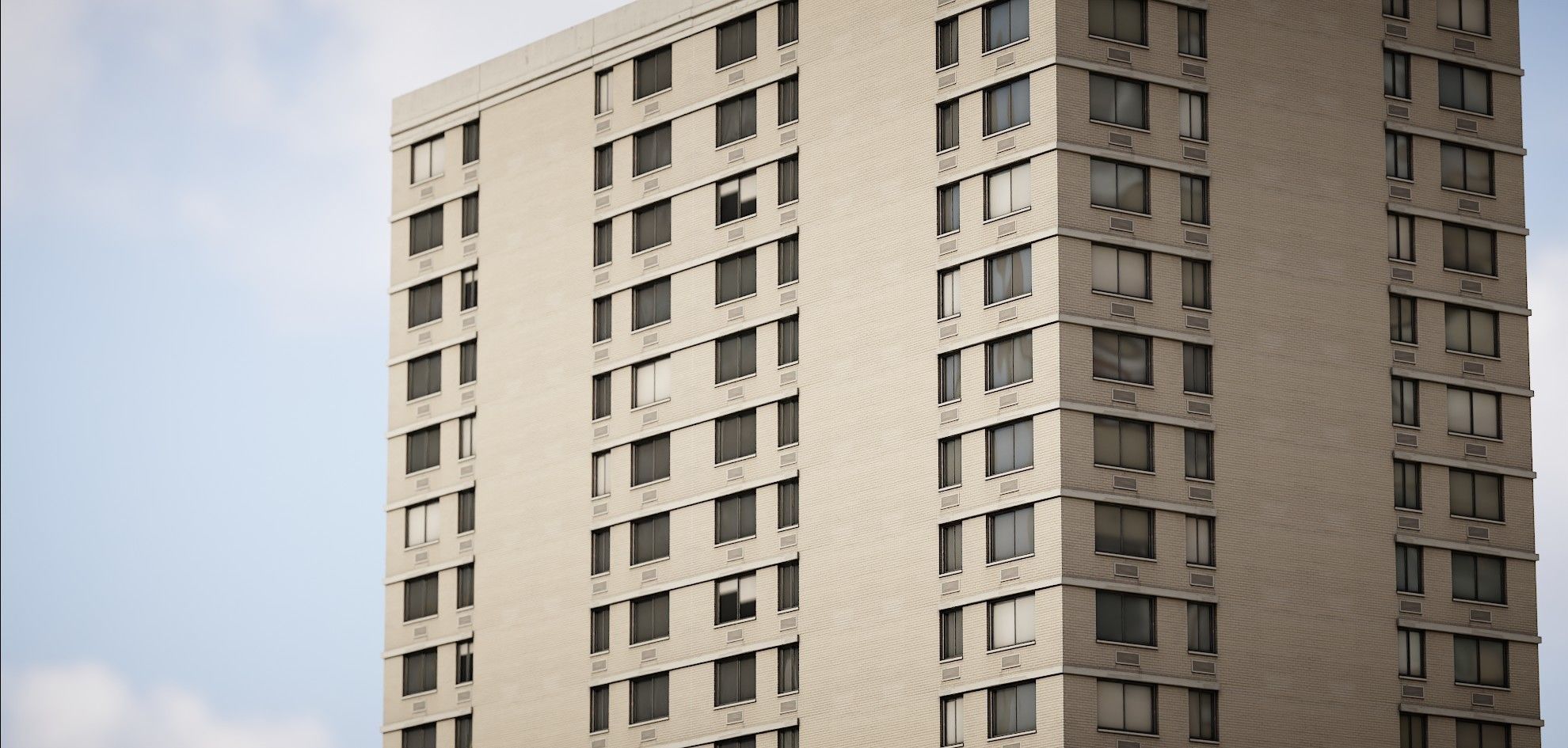 Background Building Pack Low-poly 3D model_6