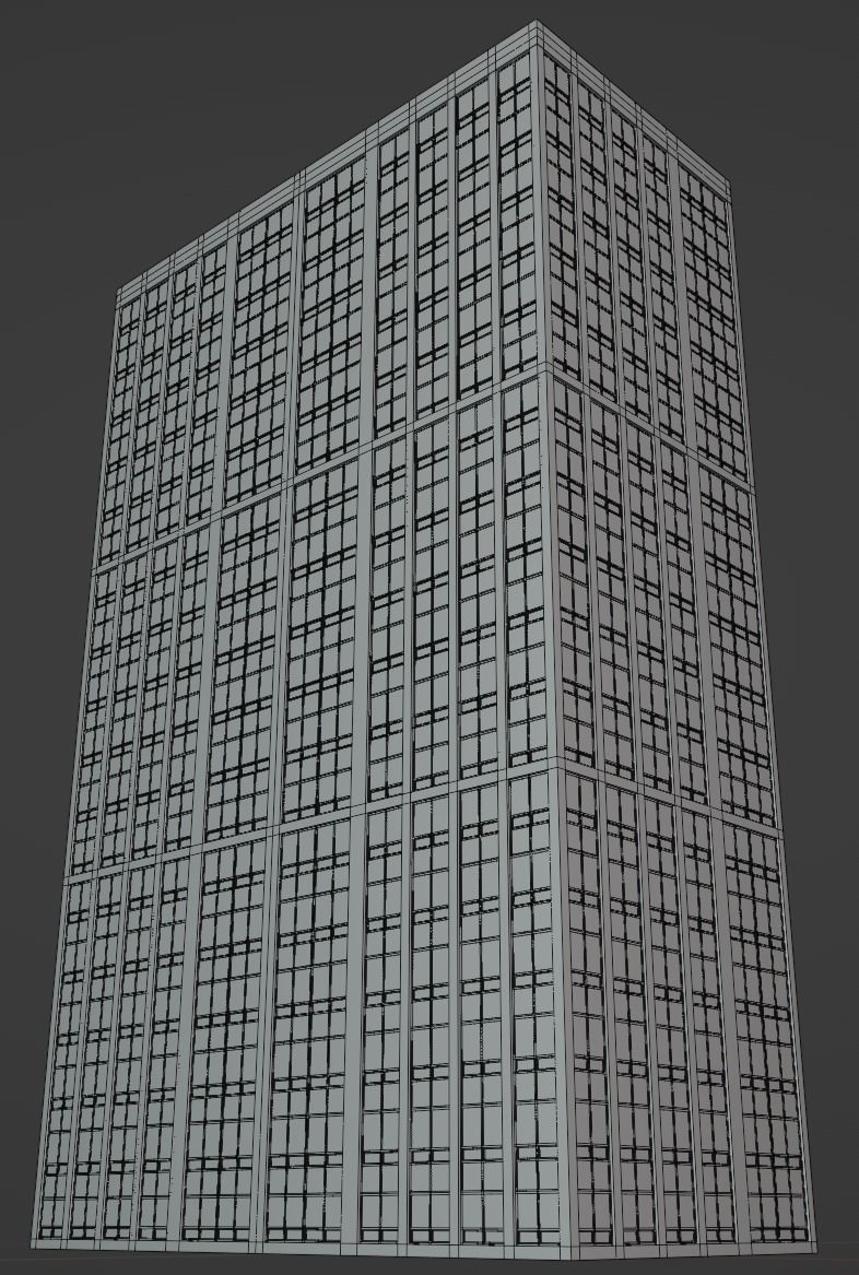 Background Building Pack Low-poly 3D model_30