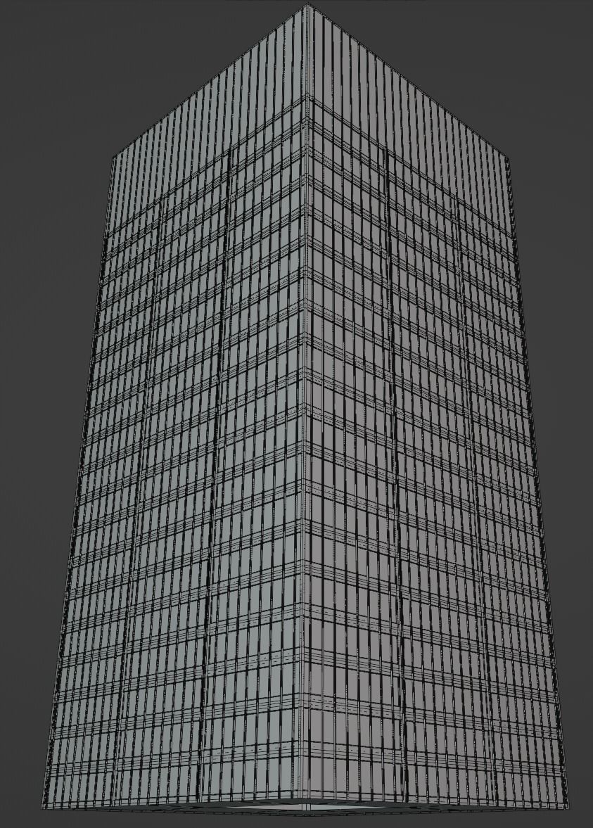 Background Building Pack Low-poly 3D model_28