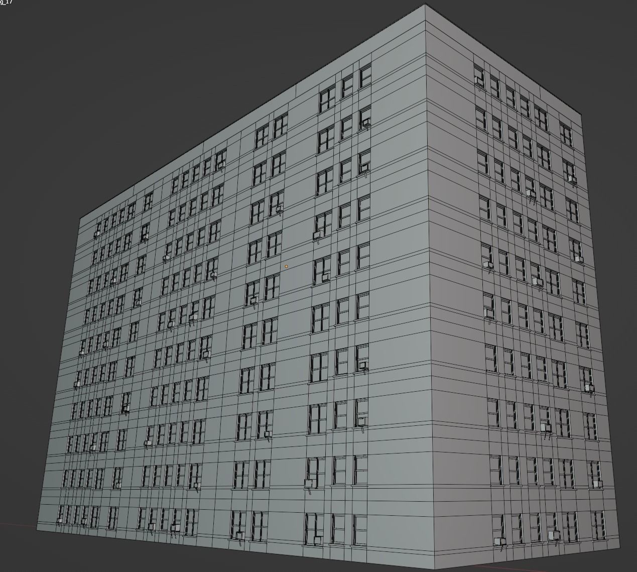 Background Building Pack Low-poly 3D model_33